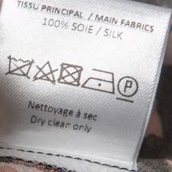 Pre Owned Alaia Multicolor Printed Silk Cropped Shirt M