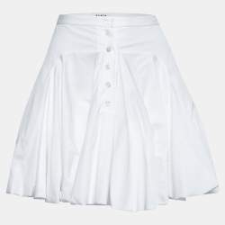 Alaia White Cotton Balloon Mini Skirt M
