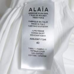 Alaia White Cotton Balloon Mini Skirt M