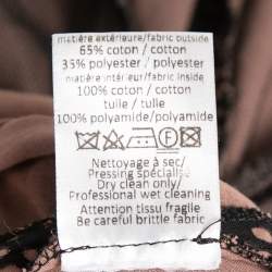 Pre Owned Alaia Black Patterned Cotton Sleeveless Fit & Flare Dress M