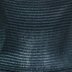 Alaia Green/Blue Textured Viscose Flared Dress M