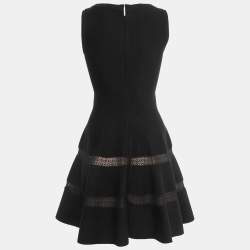 Pre Owned Alaia Black Wool Knit Sleeveless Short Dress M