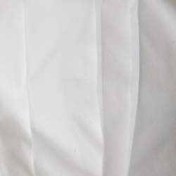 Pre Owned Alaia White Cotton Pleated Corset Mini Dress M