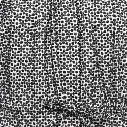Alaia Black/White Embroidered Cotton Peplum Top M