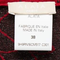Alaia Red Wool Knit Rome Mini Dress M