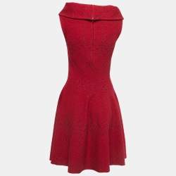 Alaia Red Wool Knit Rome Mini Dress M