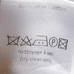 Pre Owned Alaia White Cotton Eyelet Tail Button Front Shirt M