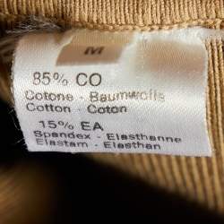 Pre Owned Alaia Brown Cotton Knit Capri Pants M