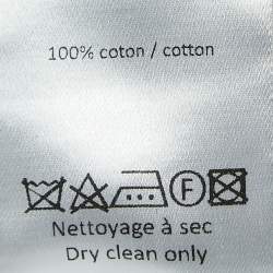 Pre Owned Alaia White Cotton Drawstring Detail Shirt L