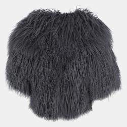 Pre Owned Alaia  Women's Leather Fur Coat - Grey - M