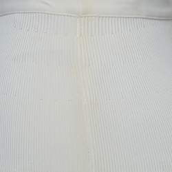 Alaia Off White Knit Fitted Maxi Skirt M
