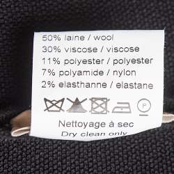 Alaia Black Knit Scallop Cut-Out Hem Flared Mini Skirt M