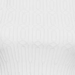 Alaia White Textured Knit Sleeveless Flared Mini Dress M