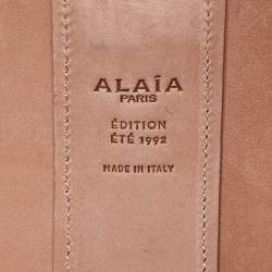 Pre Owned Alaia White Laser Cut Leather Edition 1992 Corset Bag