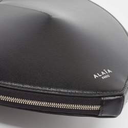 Pre Owned Alaia Black Leather Le Coeur Crossbody bag