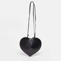 Pre Owned Alaia Black Leather Le Coeur Crossbody bag