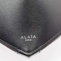Pre Owned Alaia Black Leather Le Coeur Crossbody bag