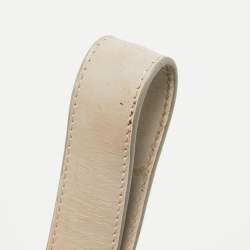 Alaia Beige Lasercut Leather Rose Marie Bucket Bag