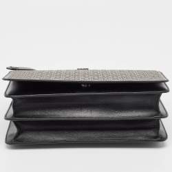 Alaia Black Leather Studded Franca Top Handle Bag