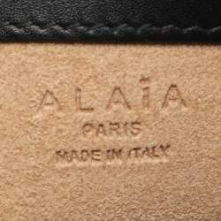 Alaia Black Leather Le Hinge Tote