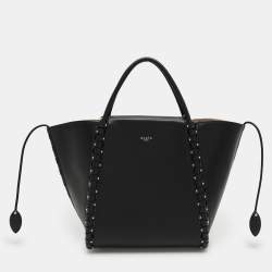 Alaia Black Leather Le Hinge Tote