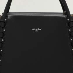 Alaia Black Leather Le Hinge Tote