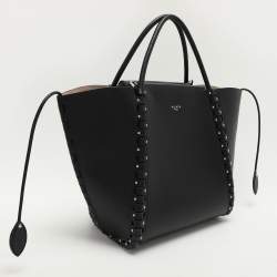 Alaia Black Leather Le Hinge Tote