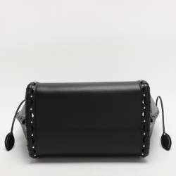 Alaia Black Leather Le Hinge Tote