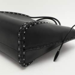 Alaia Black Leather Le Hinge Tote