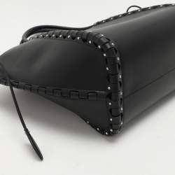 Alaia Black Leather Le Hinge Tote