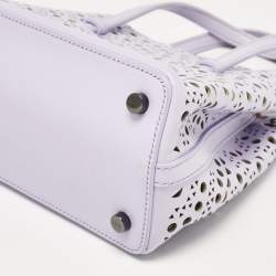 Pre Owned Alaia Lilac Laser Cut Leather Le Mina 20 Tote
