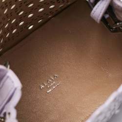 Pre Owned Alaia Lilac Laser Cut Leather Le Mina 20 Tote