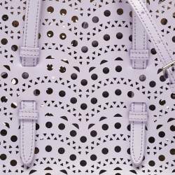 Pre Owned Alaia Lilac Laser Cut Leather Le Mina 20 Tote