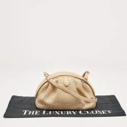 Pre Owned Alaia Beige Lasercut Leather Samia Crossbody Bag