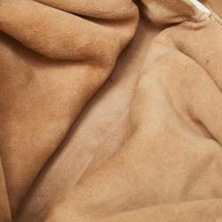 Pre Owned Alaia Beige Lasercut Leather Samia Crossbody Bag