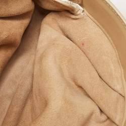 Pre Owned Alaia Beige Lasercut Leather Samia Crossbody Bag