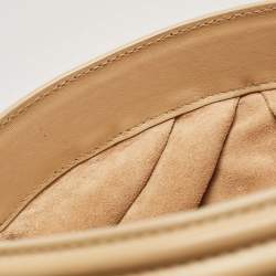 Pre Owned Alaia Beige Lasercut Leather Samia Crossbody Bag