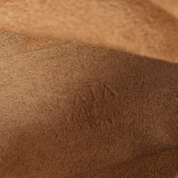 Pre Owned Alaia Beige Lasercut Leather Samia Crossbody Bag