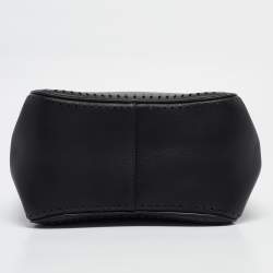 Alaia Black Laser Cut Leather Angele 20 Petal Tote