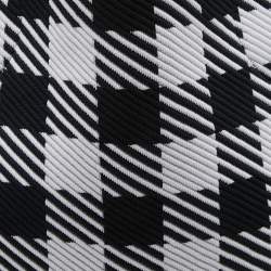 Alaia Black/White Canvas and Leather Large Houndstooth Tote 