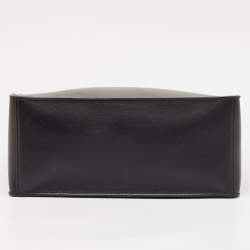 Pre Owned Alaia Black Leather Scalloped Tote