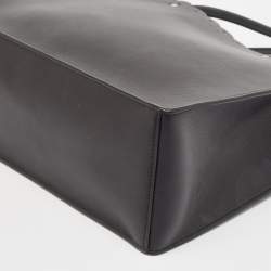 Pre Owned Alaia Black Leather Scalloped Tote