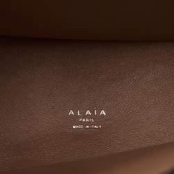 Pre Owned Alaia Black Leather Scalloped Tote