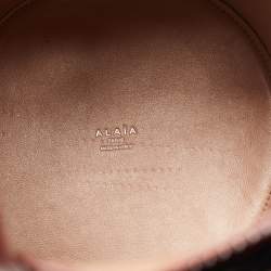 Pre Owned Alaia Brick Red Leather Rose Marie Bucket Bag