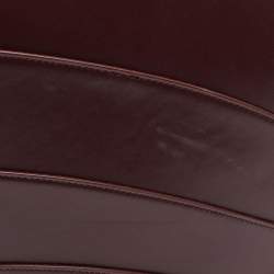 Alaia Burgundy Leather Large Khaima Tote