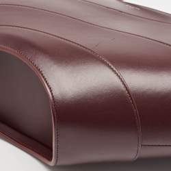 Alaia Burgundy Leather Large Khaima Tote