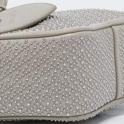 Alaia Grey Leather Mini Studded Rose Marie Bucket Bag