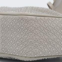 Alaia Grey Leather Mini Studded Rose Marie Bucket Bag