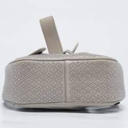 Alaia Grey Leather Mini Studded Rose Marie Bucket Bag