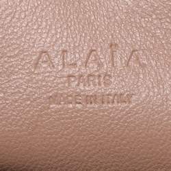 Alaia Beige/Black Python Drawstring Bucket Bag